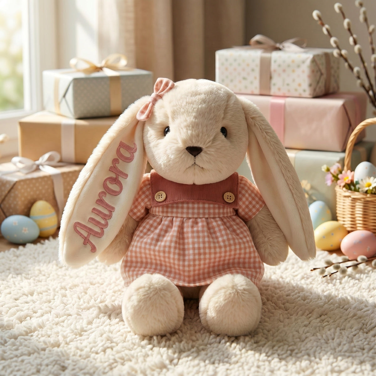 Personalized Bunny Plush - Gift For Girl,Baby,Granddaughter