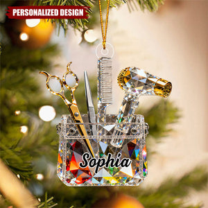 Personalized Barber Tool Kit Ornament