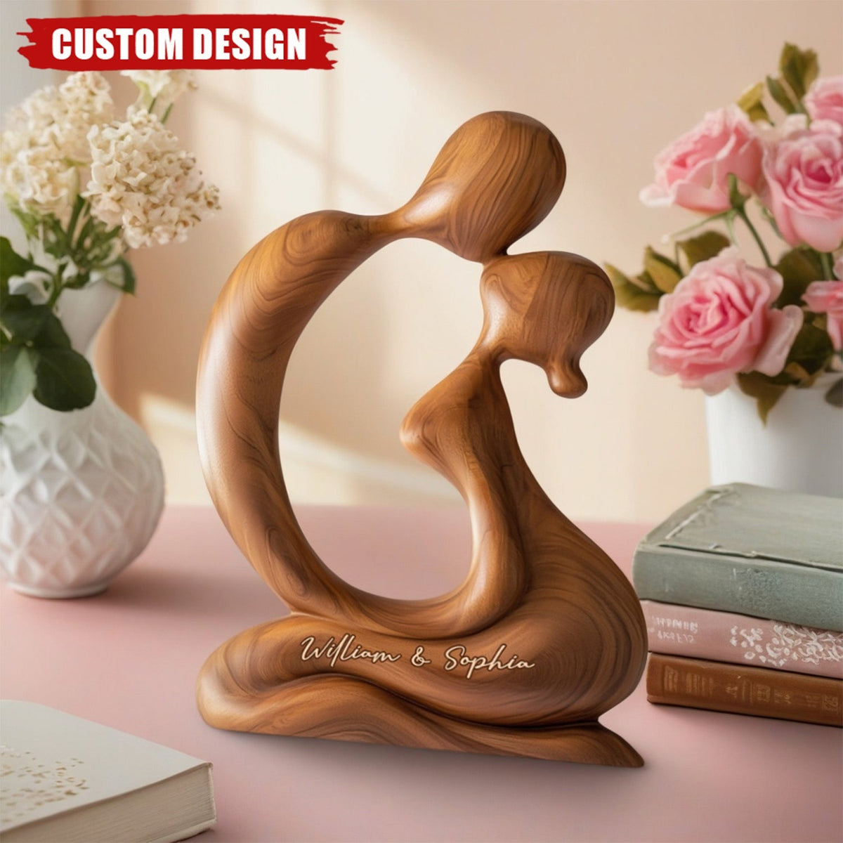 You And Me We Got This - Personalized Couple Shaped Wood Plaque