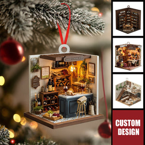 Personalized Wine Cellar Christmas Ornament - Gift For Wine Lover