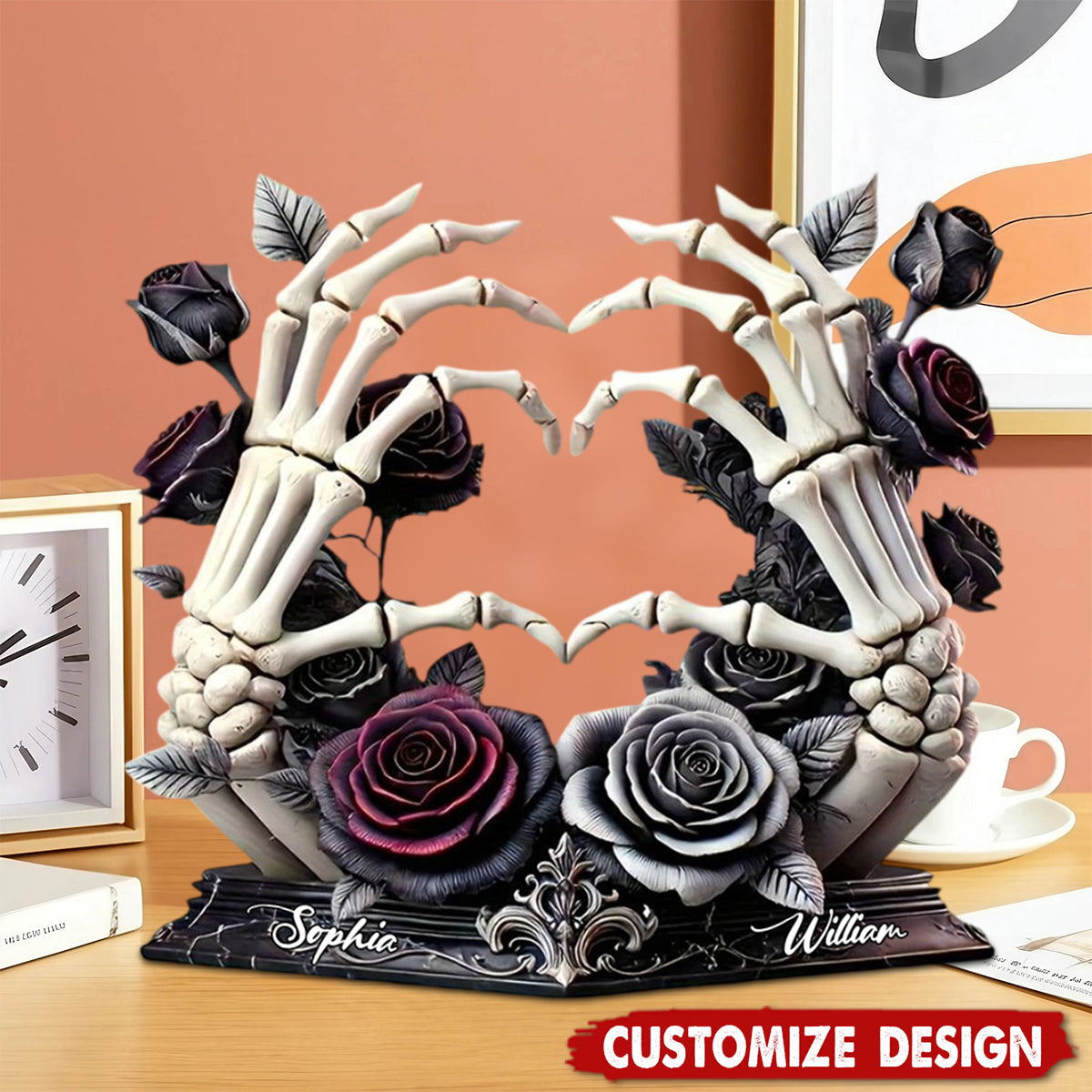 Till Death Do Us Part - Personalized Skull Acrylic Plaque