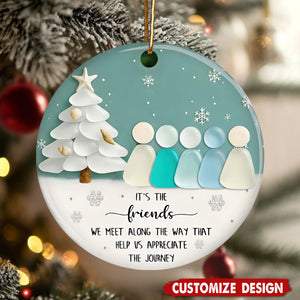 Personalized Ceramic Friendship Christmas Ornament