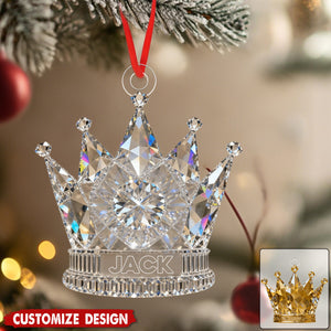 Personalized Crystal Crown Ornament