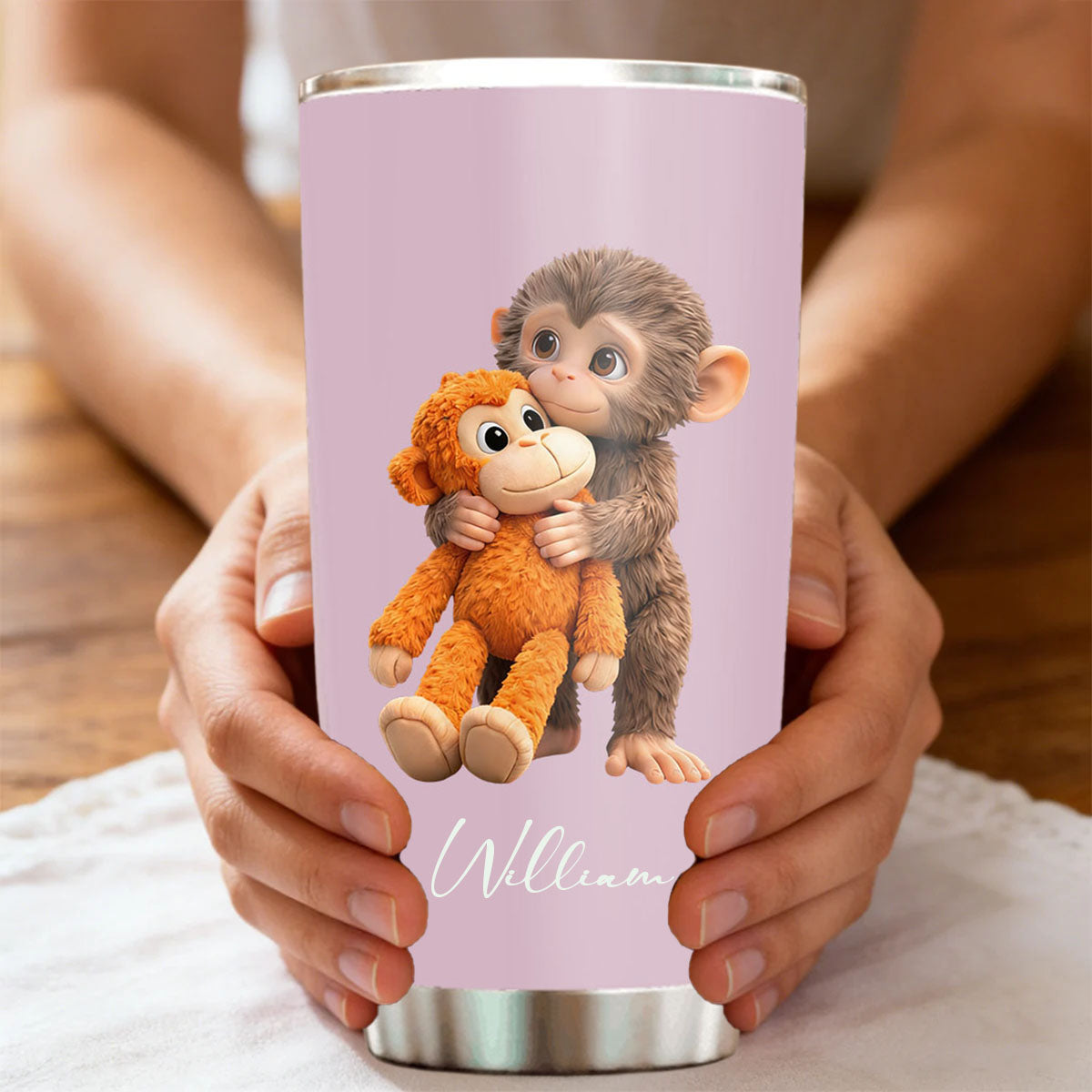 Personalized Punch Monkey Tumbler - Gift For Birthday & Holiday