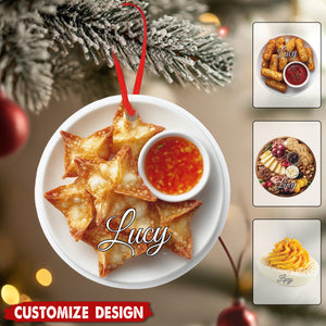 Personalized Delicious Food Christmas Ornament - Gift For Foodie