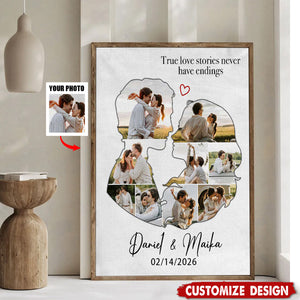 Personalized Couples Canvas Poster - Gift For Husband Wife, Couples