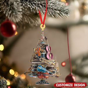 Personalized Musical Instrument Christmas Ornament - Gift For Music Lover
