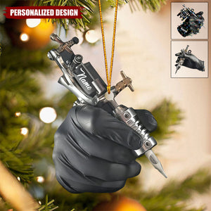 Personalized Tattoo Artist Ornament-Christmas Gift for Tattoo Lover or Piercer