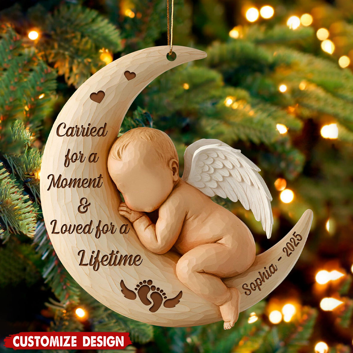 Personalized Baby Memorial Ornament - Gift for Baby Loss