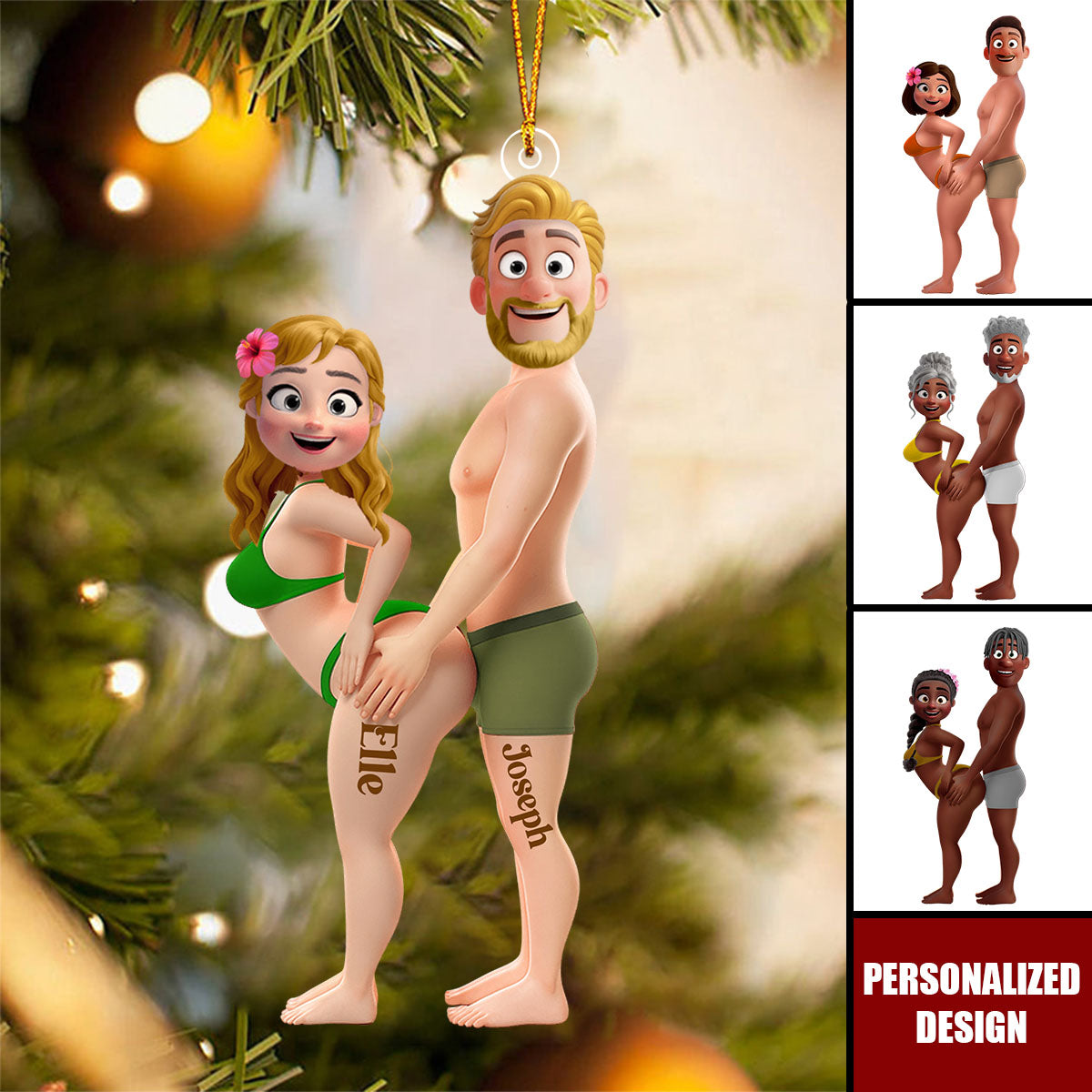 Personalized Naughty Couple Acrylic Ornament-Gift For Couples