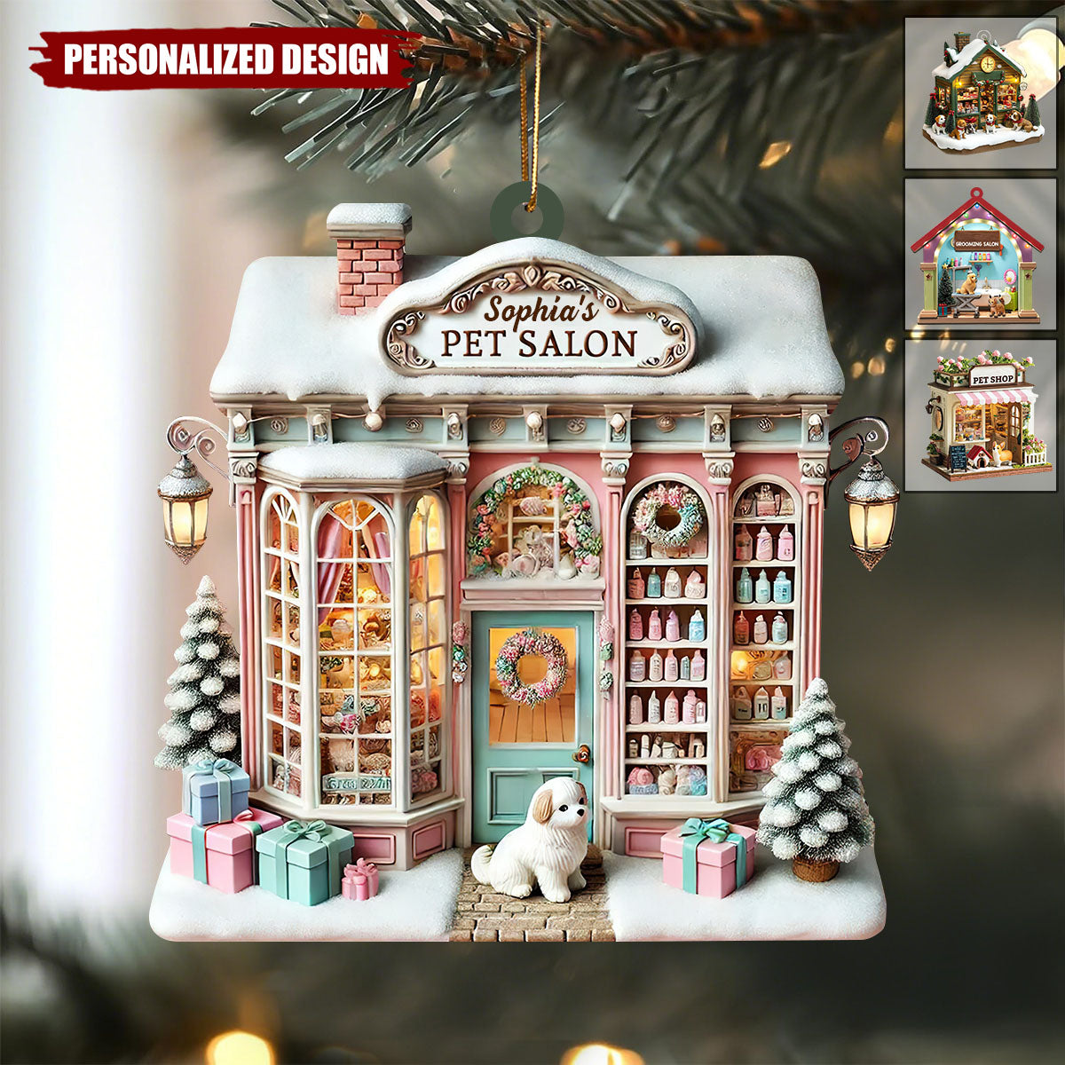 Personalized Pet Shop Christmas Ornament-Gift For Pet Lover