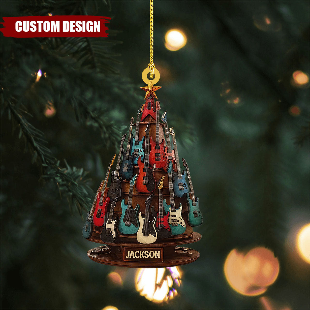 Personalized Electric Guitar Ornament