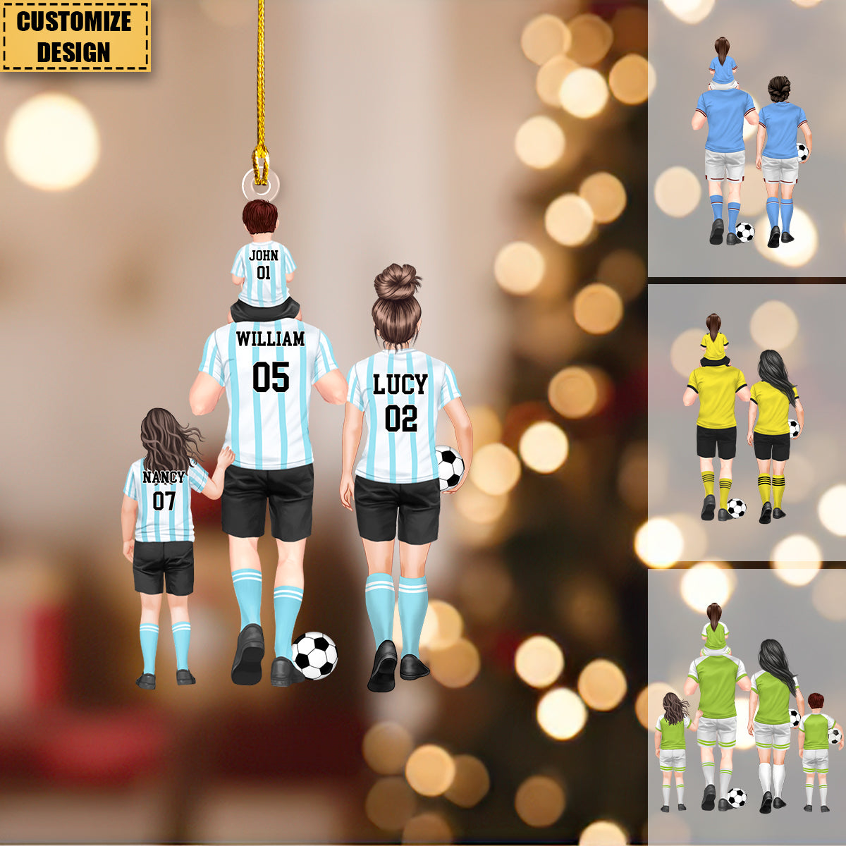 Personalized Soccer Family Ornament - Gift For Soccer Lover