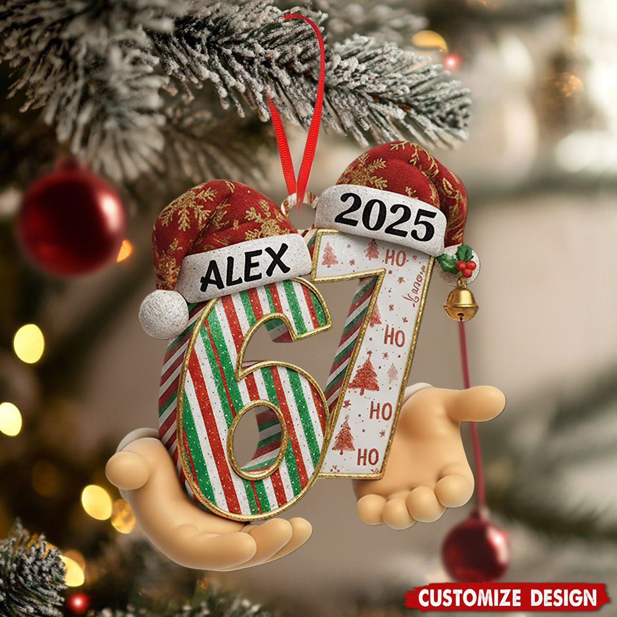 Personalized 67 Funny Ornament
