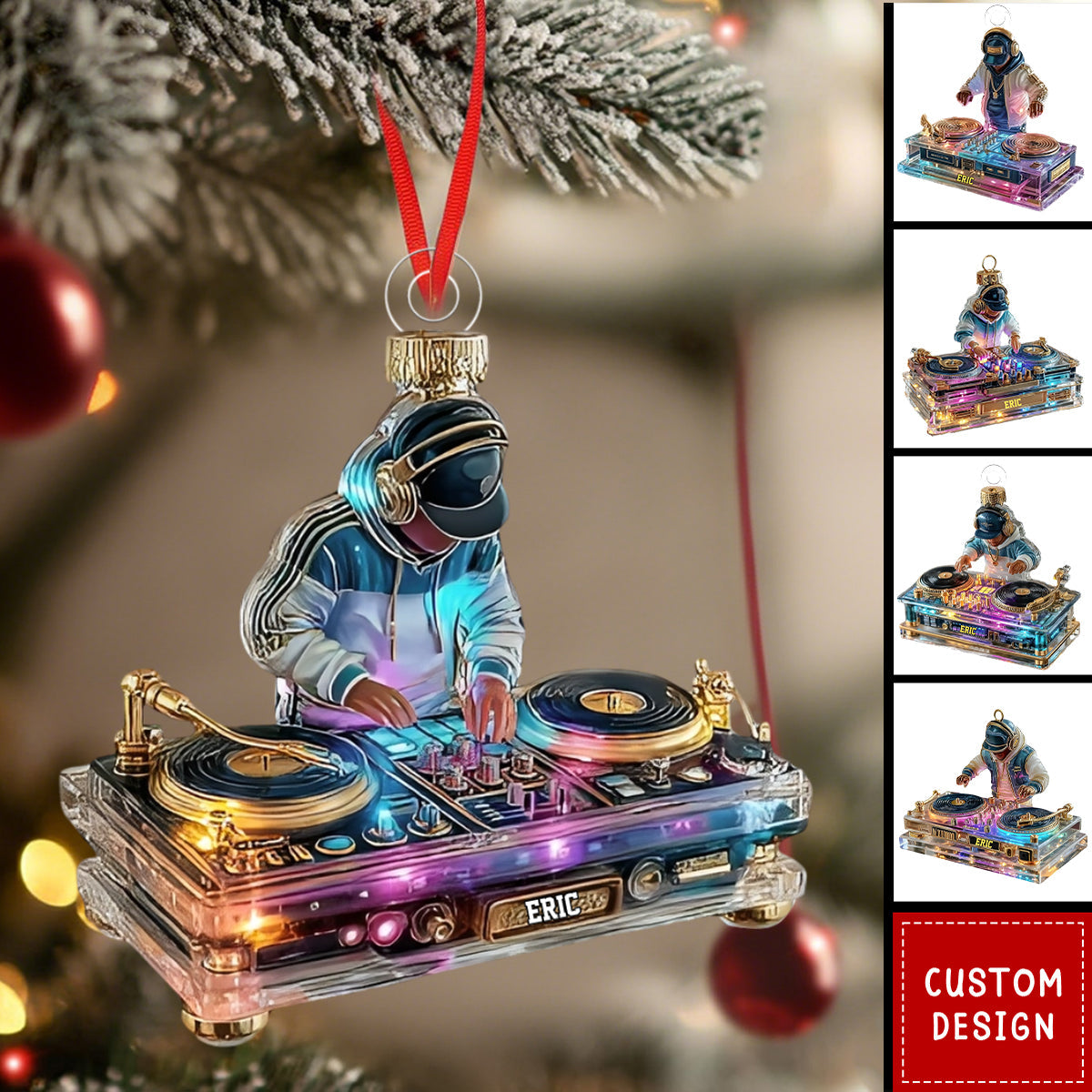 Personalized DJ Booth Design Ornament- Gift For DJ Lovers