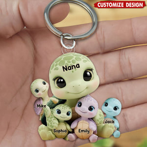 Mama/Nana Turtle - Personalized Mother Keychain