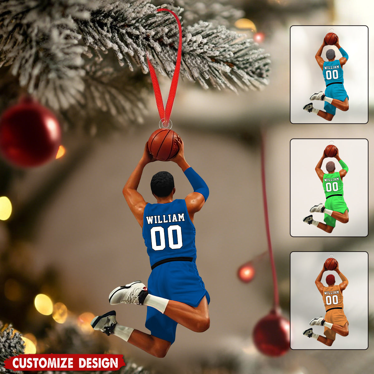 Personalized Basketball Ornament - Gift for Basketball Lovers,Players