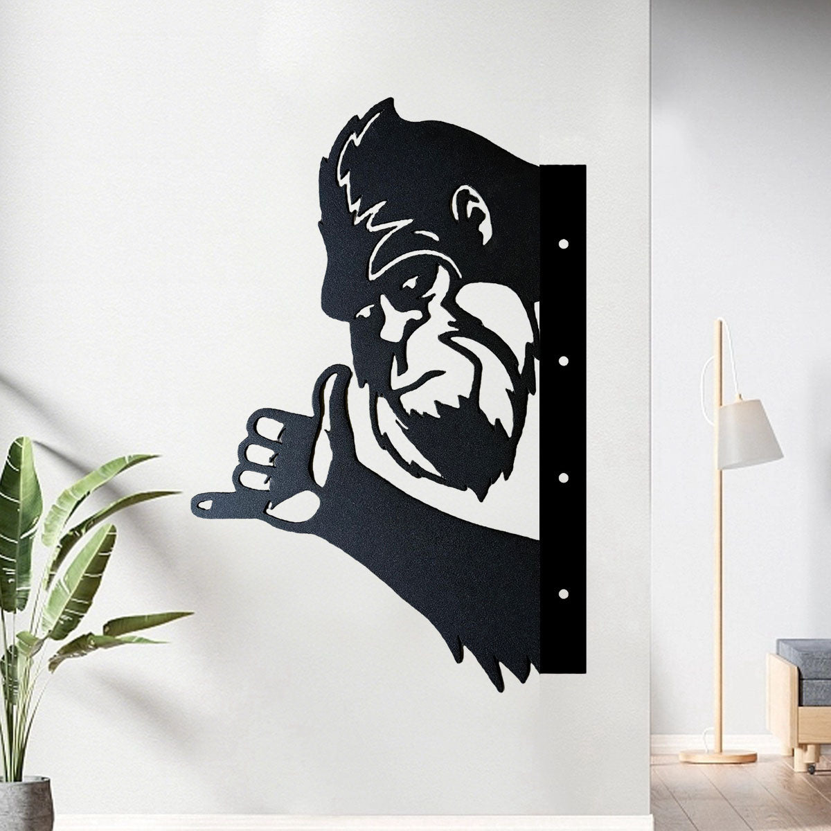 Peek-a-Boo Hang Loose Bigfoot Metal Sign – Hang Loose Edition - Shaka Sign Sasquatch