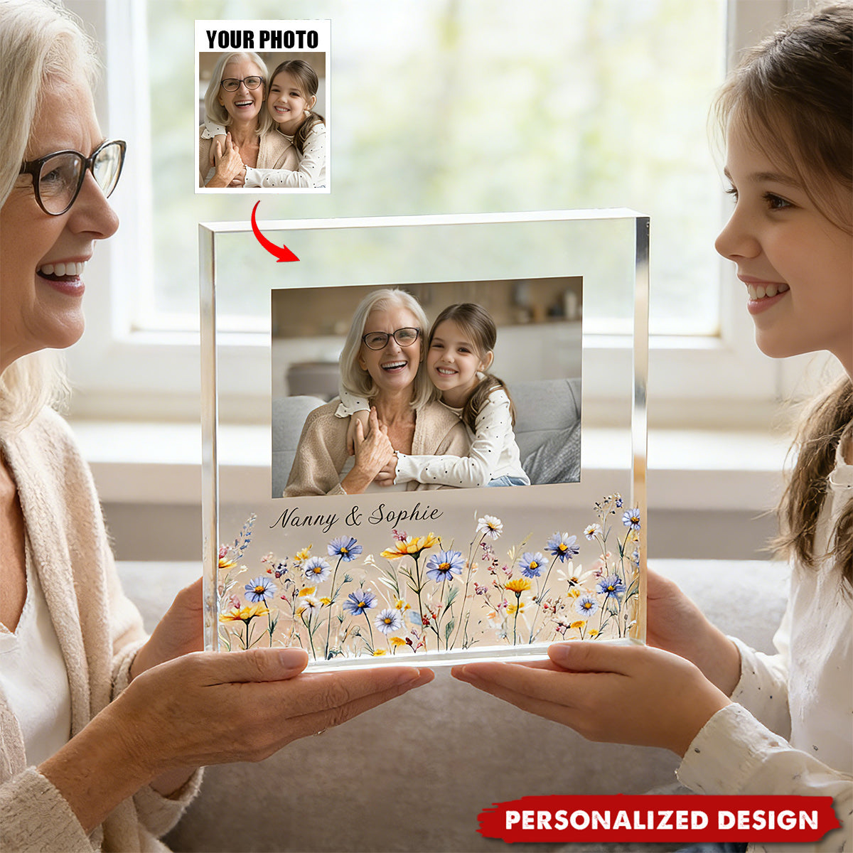 Personalised Acrylic Photo Plaque-Mother's Day Keepsake