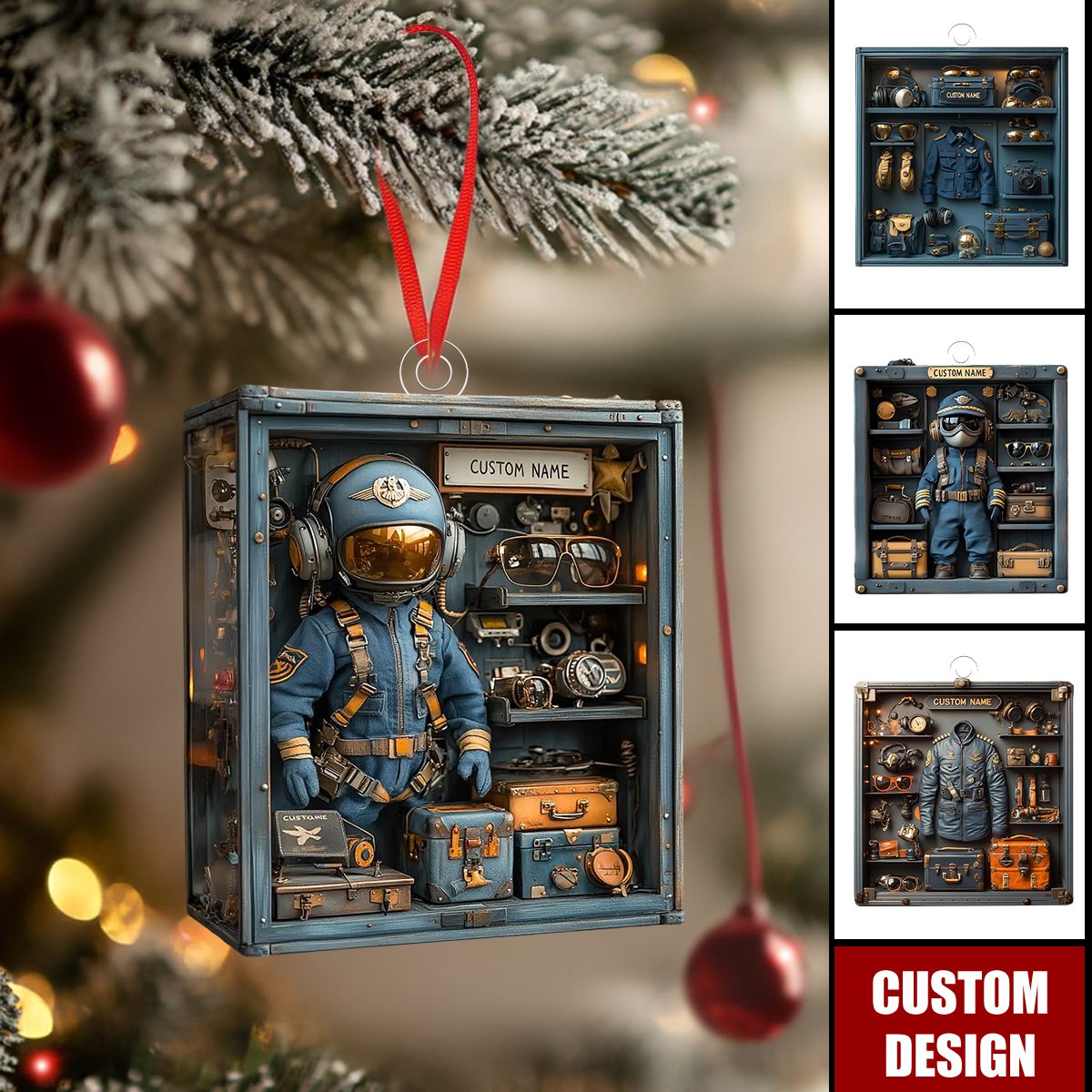 Personalized Pilot Aviation Locker Acrylic Ornament - Gift For Airline Crew Or Aviation Lover