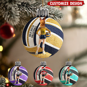 Love Volleyball - Personalized Volleyball Ornament - Gift For Volleyball Lovers