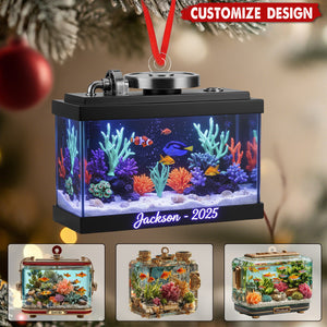Personalized Aquarium Fish Tank Christmas Ornament - Gift for Fish Lovers