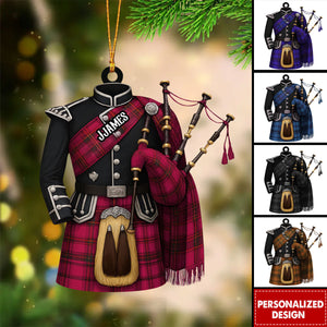 Personalized Bagpipe Christmas Ornament