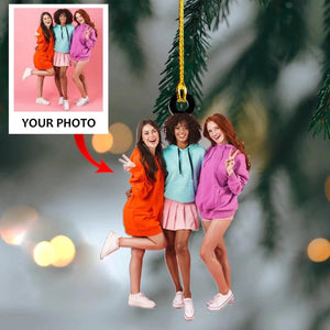 Personalized Friends/Besties/Brothers/Sisters/Twins Upload Photo Baby Christmas Ornament
