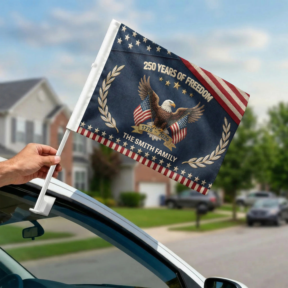 250th Anniversary USA Patriotic Car Flag