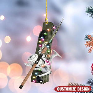 Personalized Fishing Tools Christmas Xmas Tree Ornament