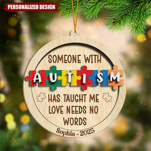Personalized Autism Awareness Christmas Ornament