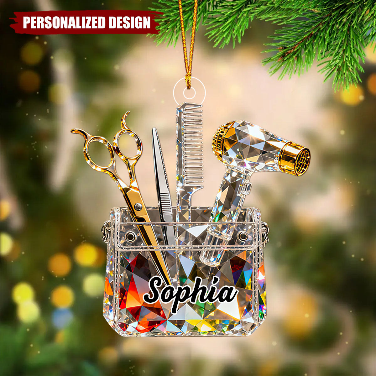 Personalized Barber Tool Kit Ornament