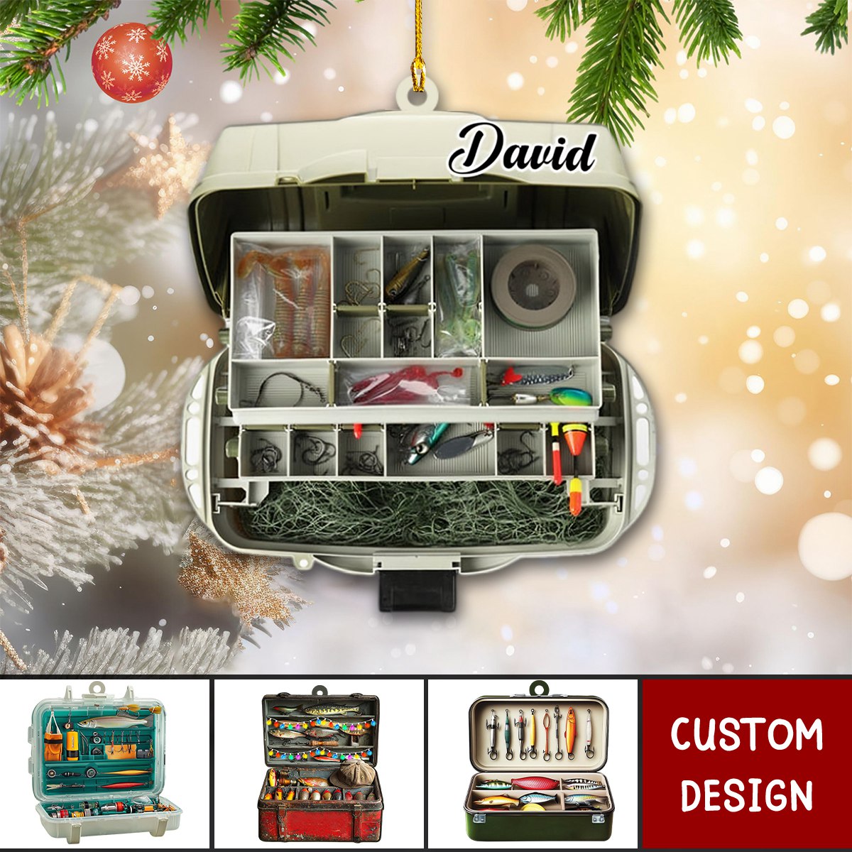 Personalized Fishing Tackle Box Christmas Ornament-Gift For Fishing Lovers-2024 New Release