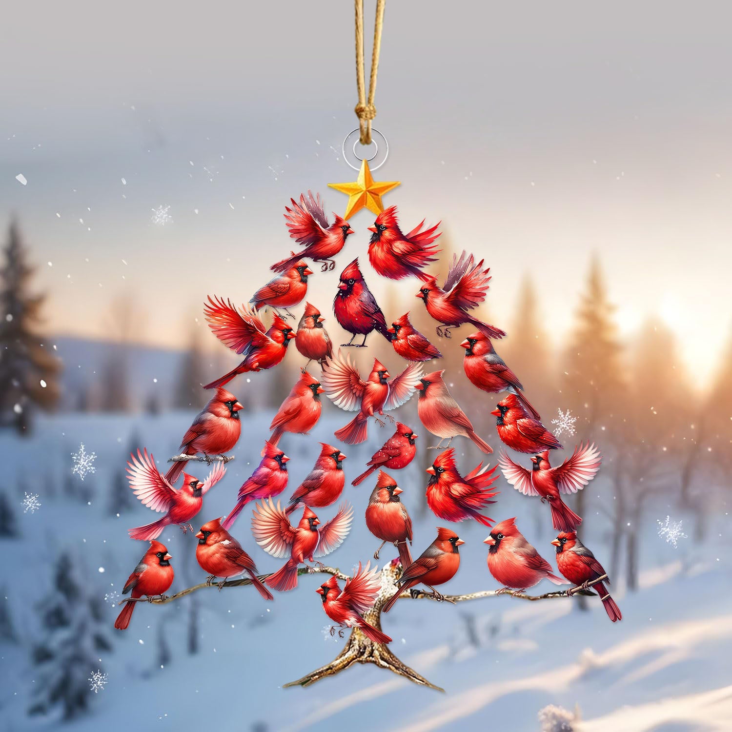 Cardinal Christmas Tree Ornament-Gift For Cardinal Lovers