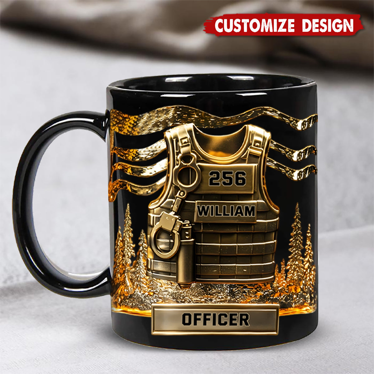 Personalized Police Officer Coffee Mug - Serve And Protect