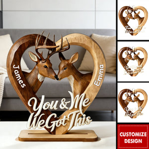 Personalized You & Me Wooden Couple Plaque- Gift For Couple