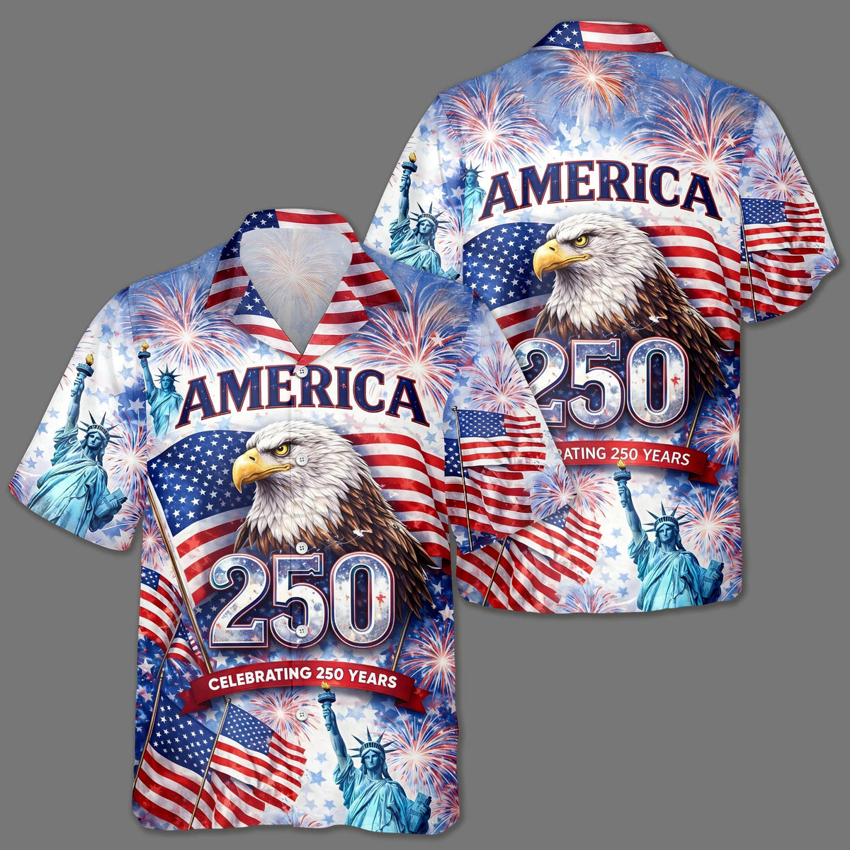 Celebrating 250th Anniversary United States Hawaiian Shirt 4th of July Gift