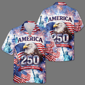 Celebrating 250th Anniversary United States Hawaiian Shirt 4th of July Gift