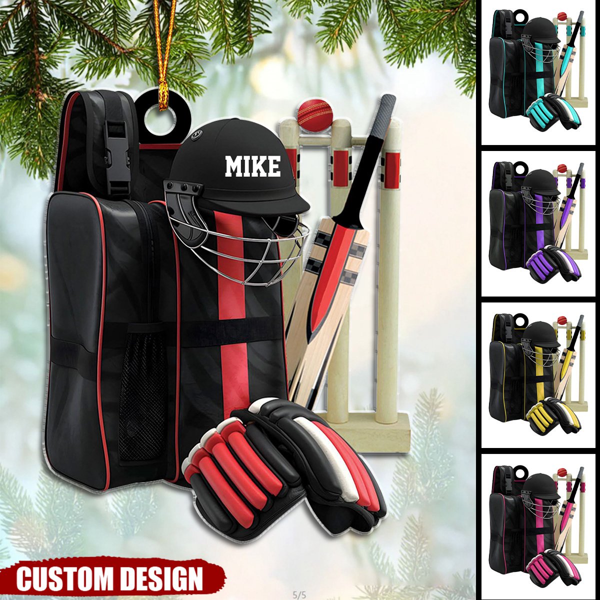 Personalized Cricket Christmas Ornament, Gift For Cricket Lovers - 2024 New Release