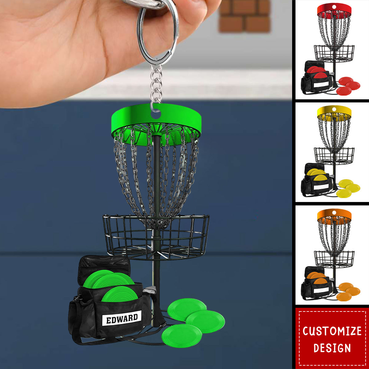 Personalized Disc Golf Keychain - Gift for Disc Golf Lover - New Release