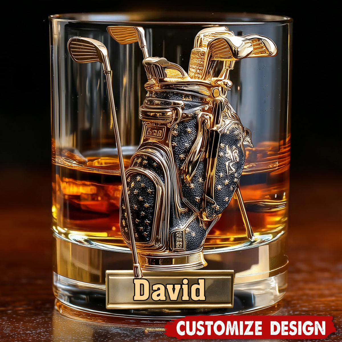 Look For Balls - Personalized Golf Whiskey Glass