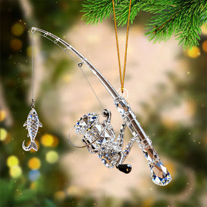 Fishing Rod Christmas Ornament Gift For Fishing Lover