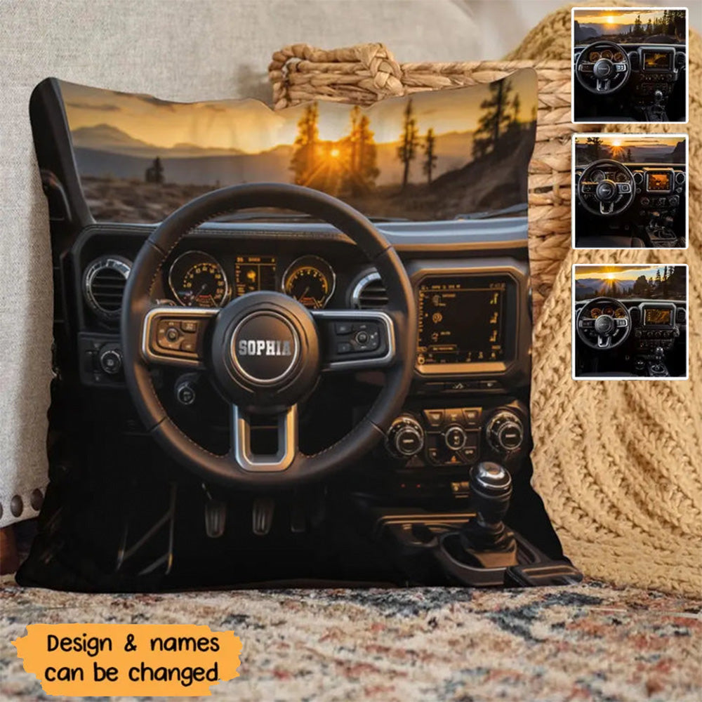Personalized Off-Road Car Custom Name Pillow