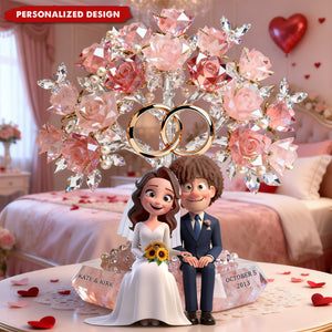 Personalized  Wedding Couple Acrylic Plaque - Gifts For Couple