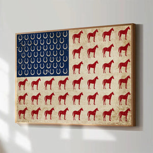 July 4th Horse Poster-Gift For Horse Lovers