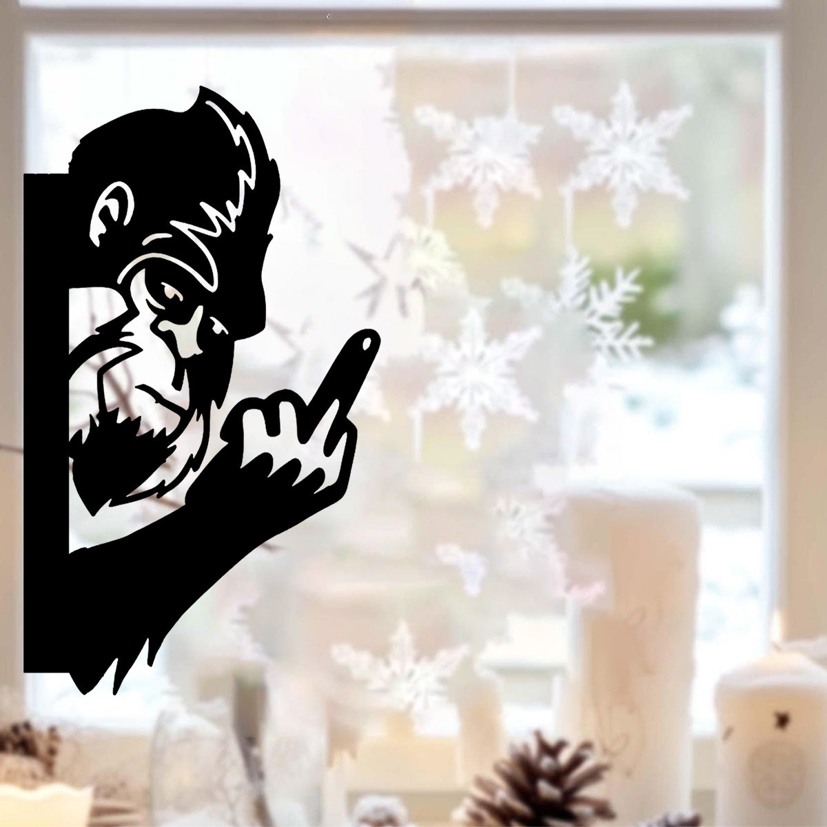 Peek-a-Boo Flipping Off Bigfoot Finger Decor Decal – Flipping the Bird Edition - Bigfoot Says Your