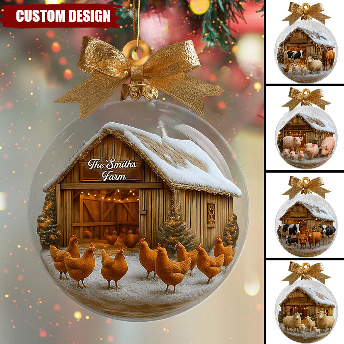 Christmas On The Farm - Personalized Farmer Ornament