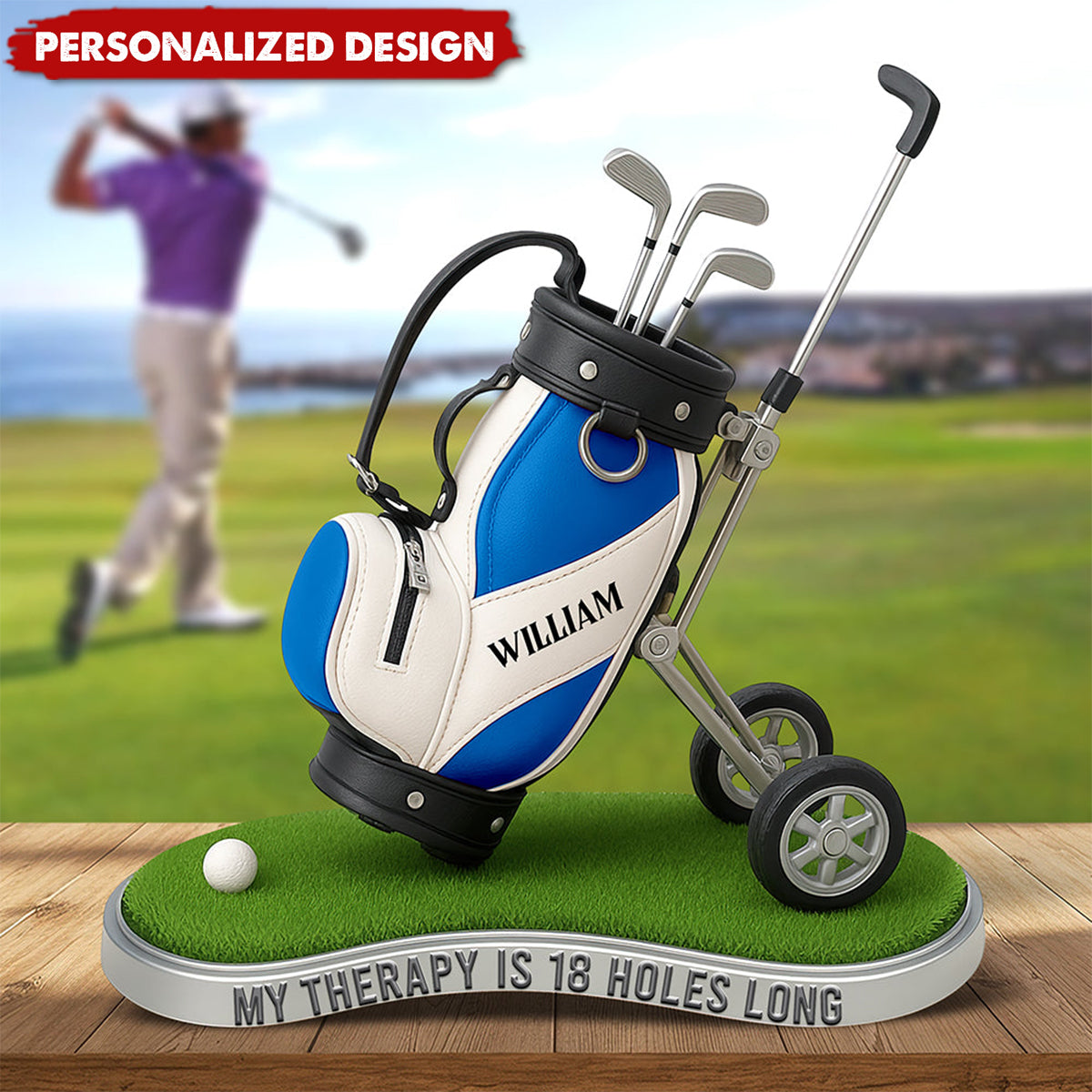 Golf Therapy Acrylic Plaque-Personalized Gifts For Golf Lovers