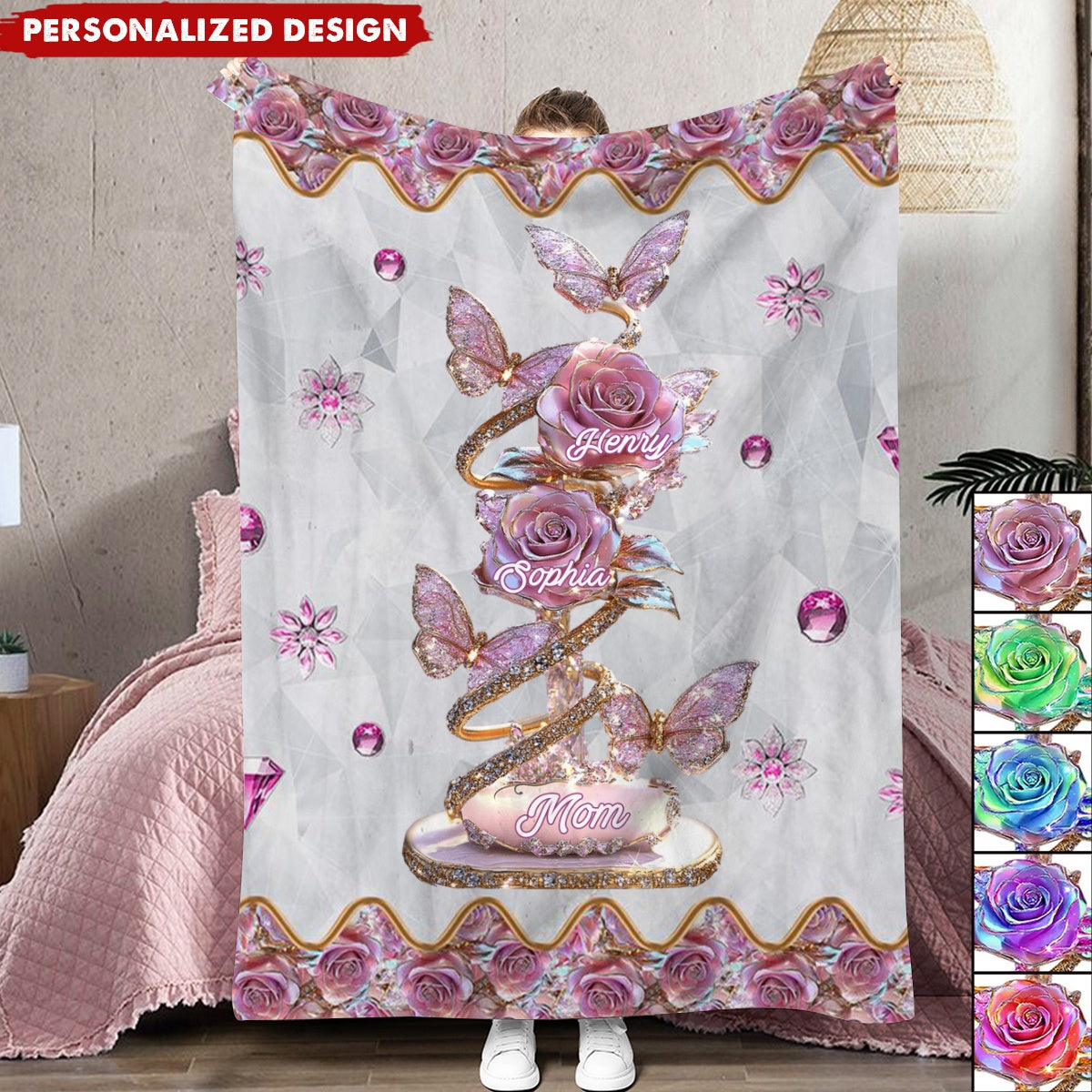 My Garden Gift For Mom,Grandma-Personalized Mother Blanket