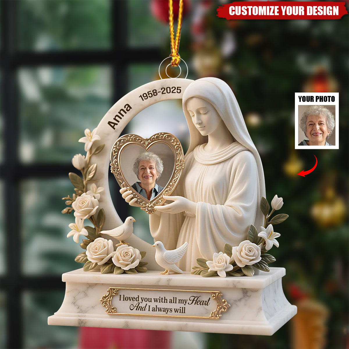 Christmas In Heaven - Personalized Memorial Acrylic Ornament